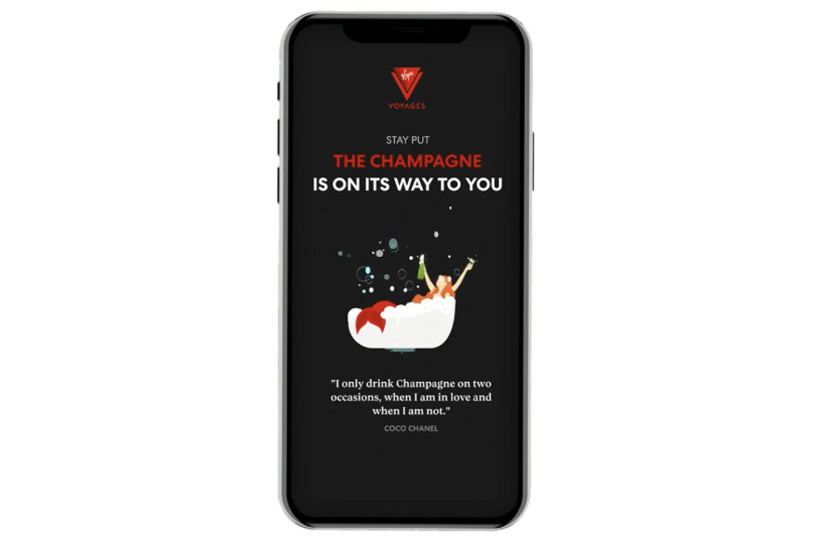 Virgin Voyages will allow passengers to order champagne through its app