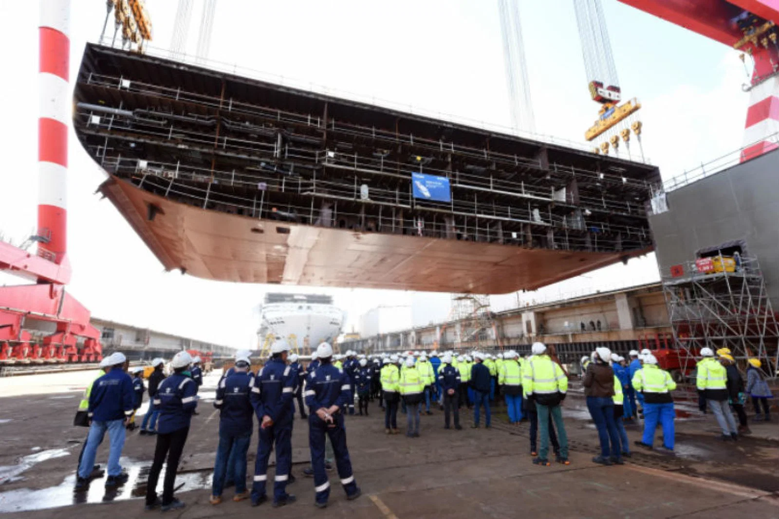 Royal Caribbean held a keel-laying ceremony for Wonder of the Seas