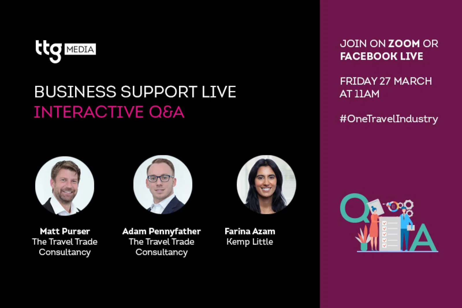 Tune in to TTG's Business Support Live events