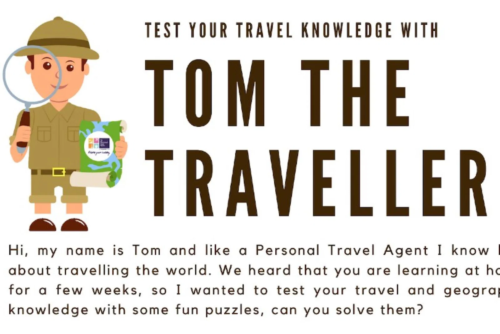 Co-opertive Travel's Tom the Traveller character