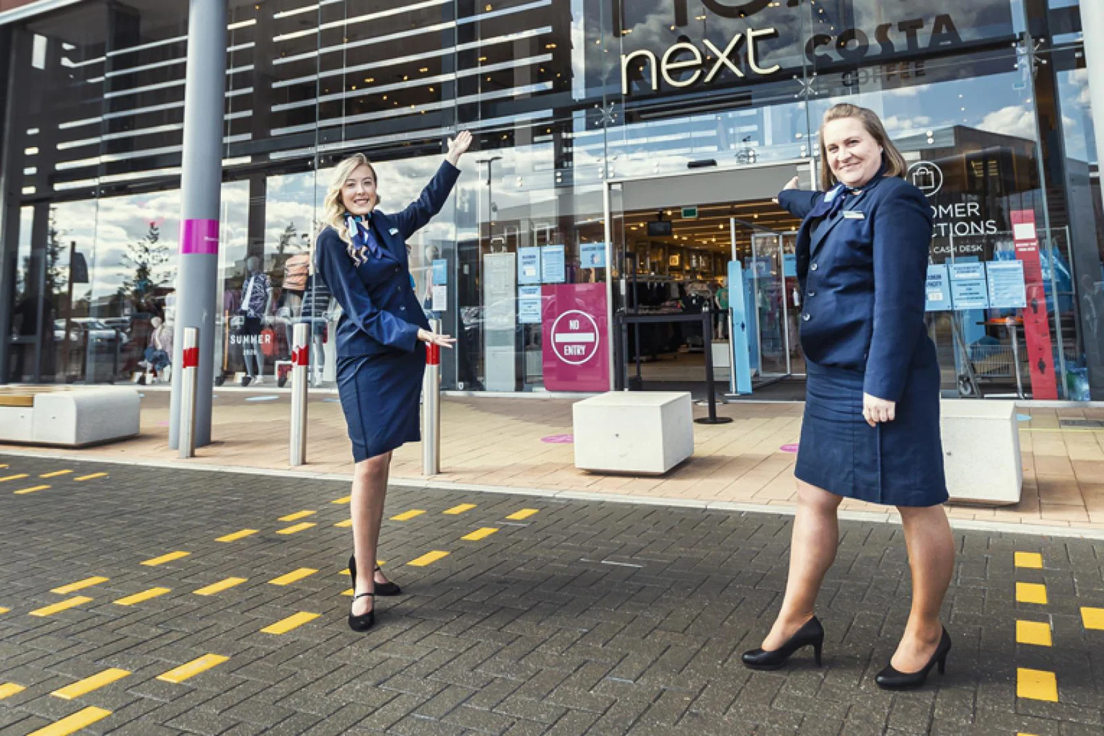 Rushden store manager Alex Bayes, left, with travel consultant Ellie Price outside the new concession.