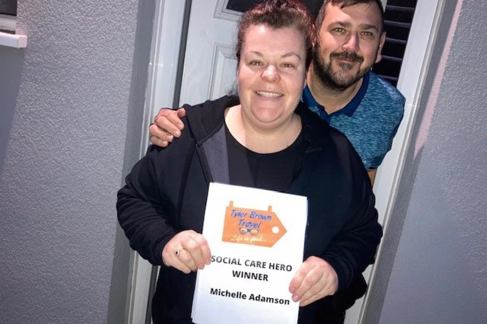 Social care worker Michelle Adamson won the competition run by Tyler Brown Travel