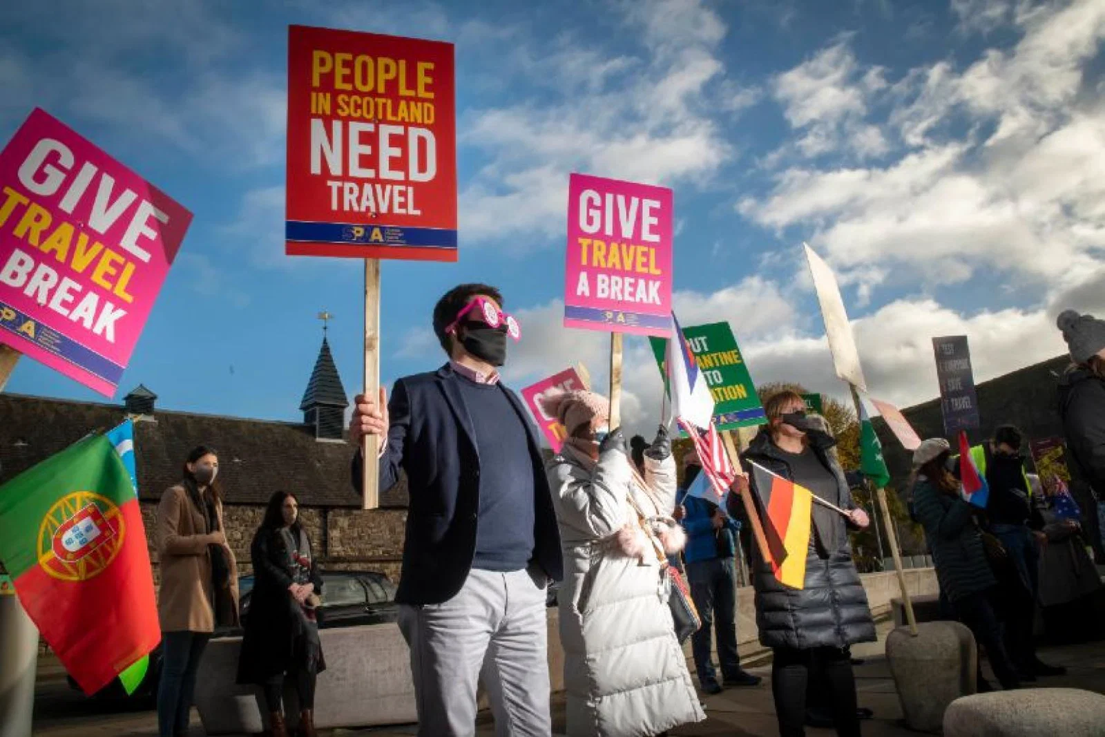 SPAA members at an earlier protest