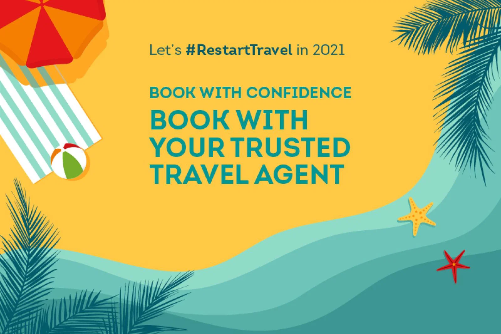 From window posters to social media marketing tools, the assets are hosted on the savetravel.co.uk website, highlighting the value of booking with a travel agent