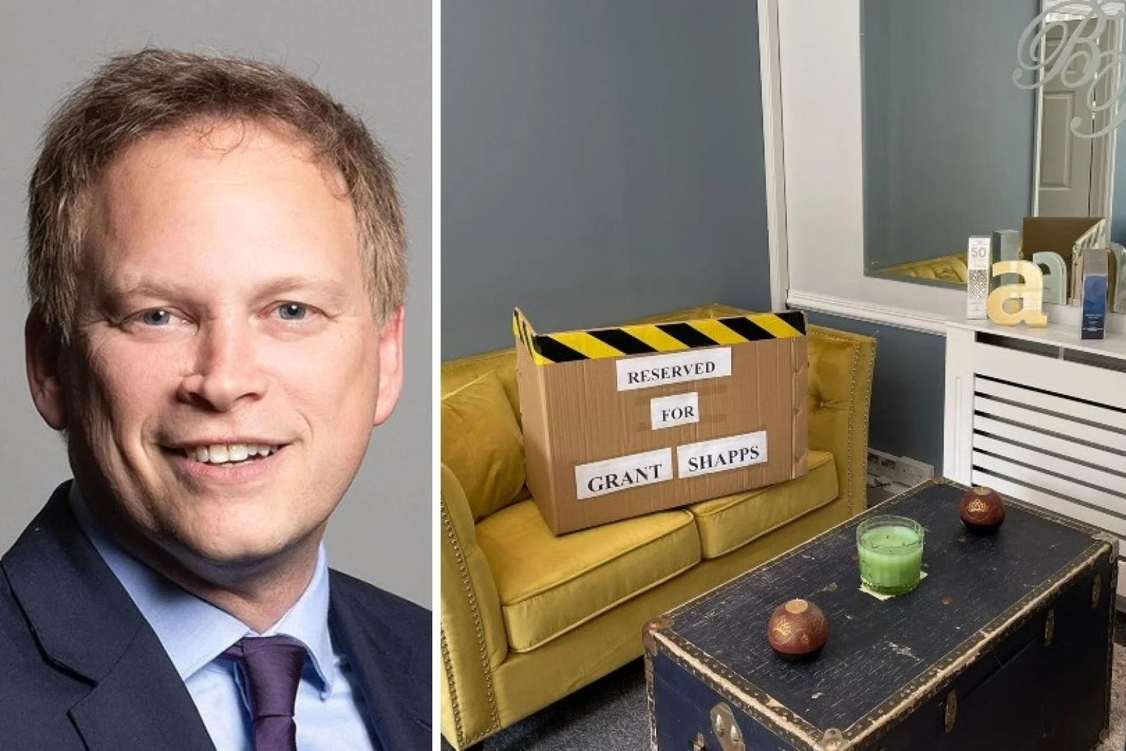 Off Broadway has reserved a spot on the sofa for the transport secretary (Credit gov.uk / Off Broadway Travel)
