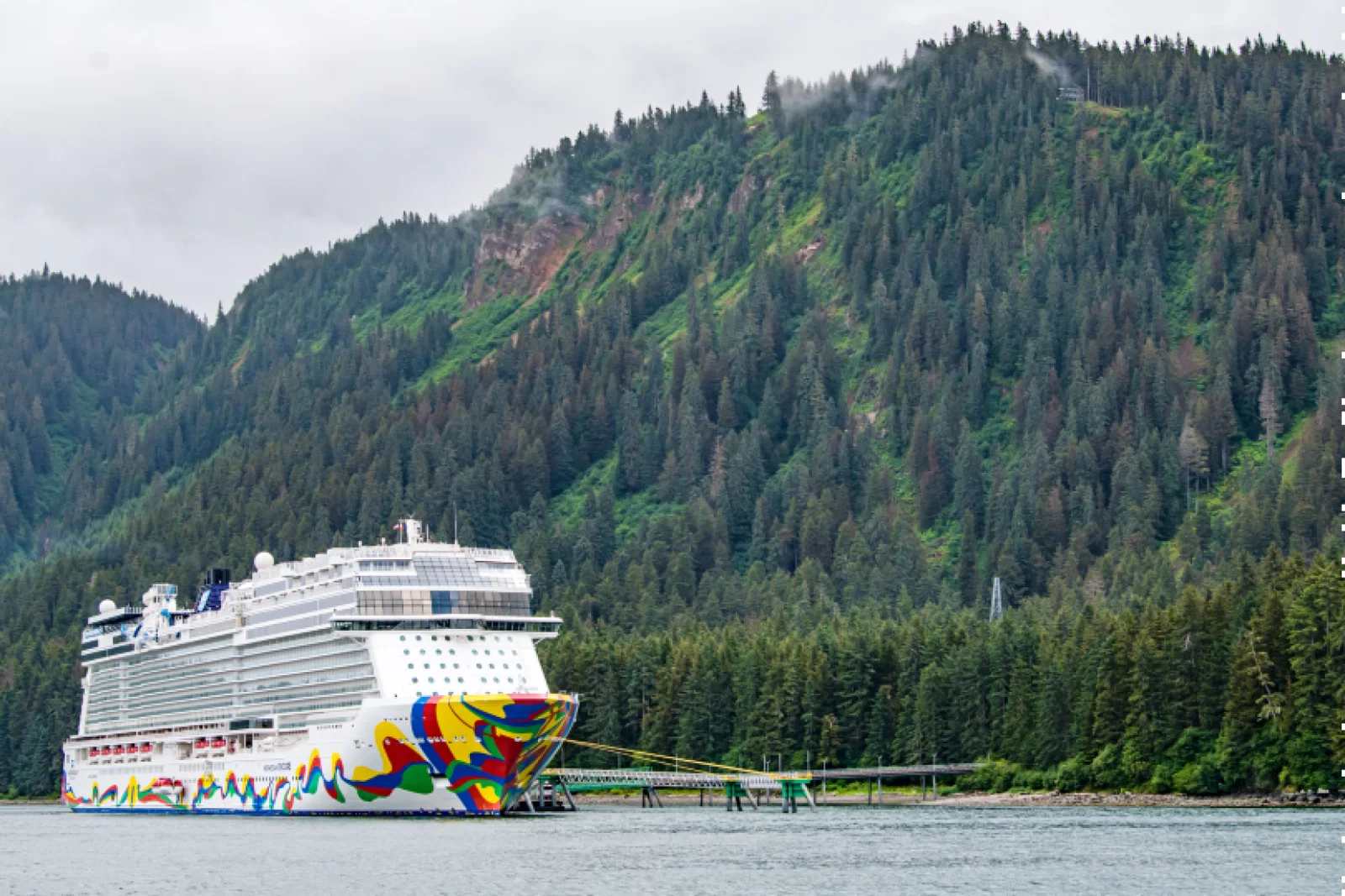 Norwegian Encore debuted at Icy Strait Point in Alaska