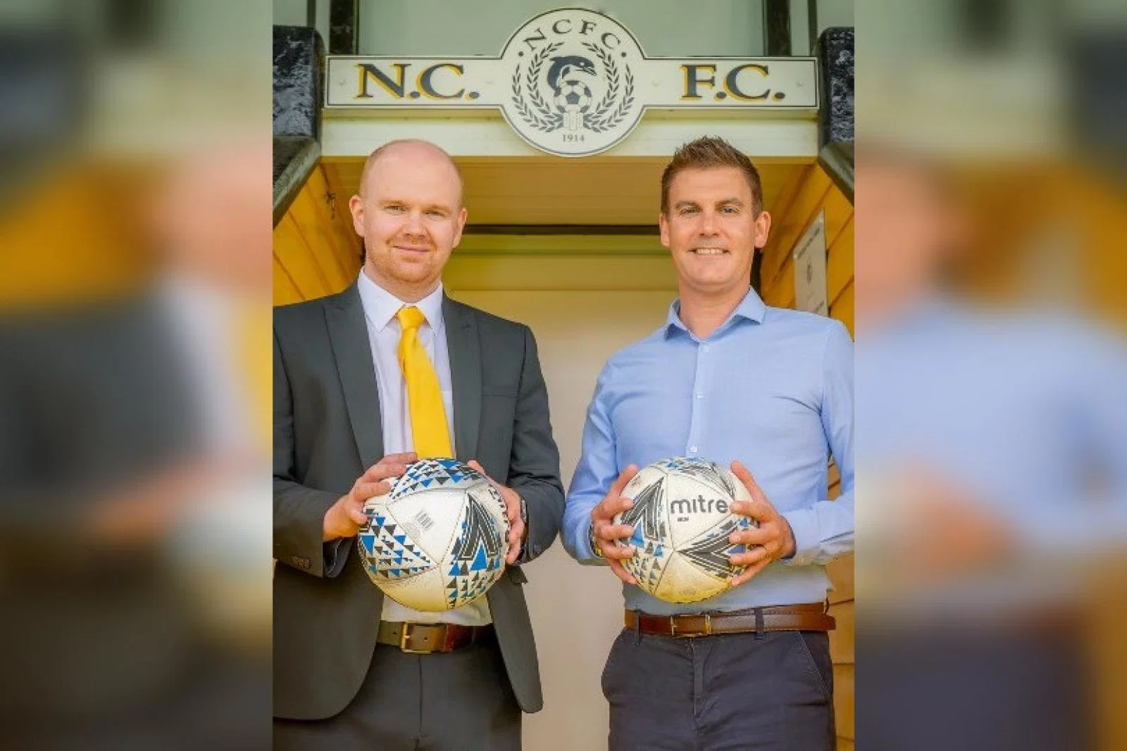 L-R: Nairn County director Graeme Macleod and Murray Travel's Scott Murray (Credit: Eoghan Smith Photography)