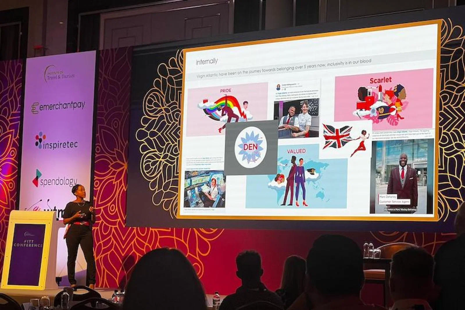 Virgin Atlantic's Patrice Gordon at the ITT Conference in 2022. Pic: Arif Gardner