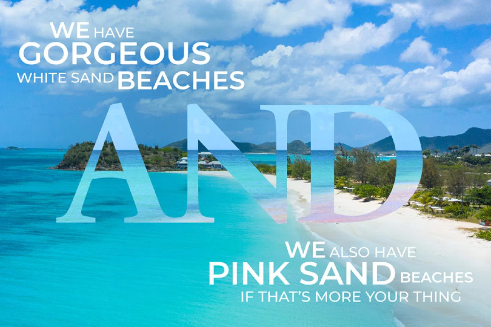 The campaign focuses on the word "and" to highlight the "breadth and depth" of the destination's travel experiences 