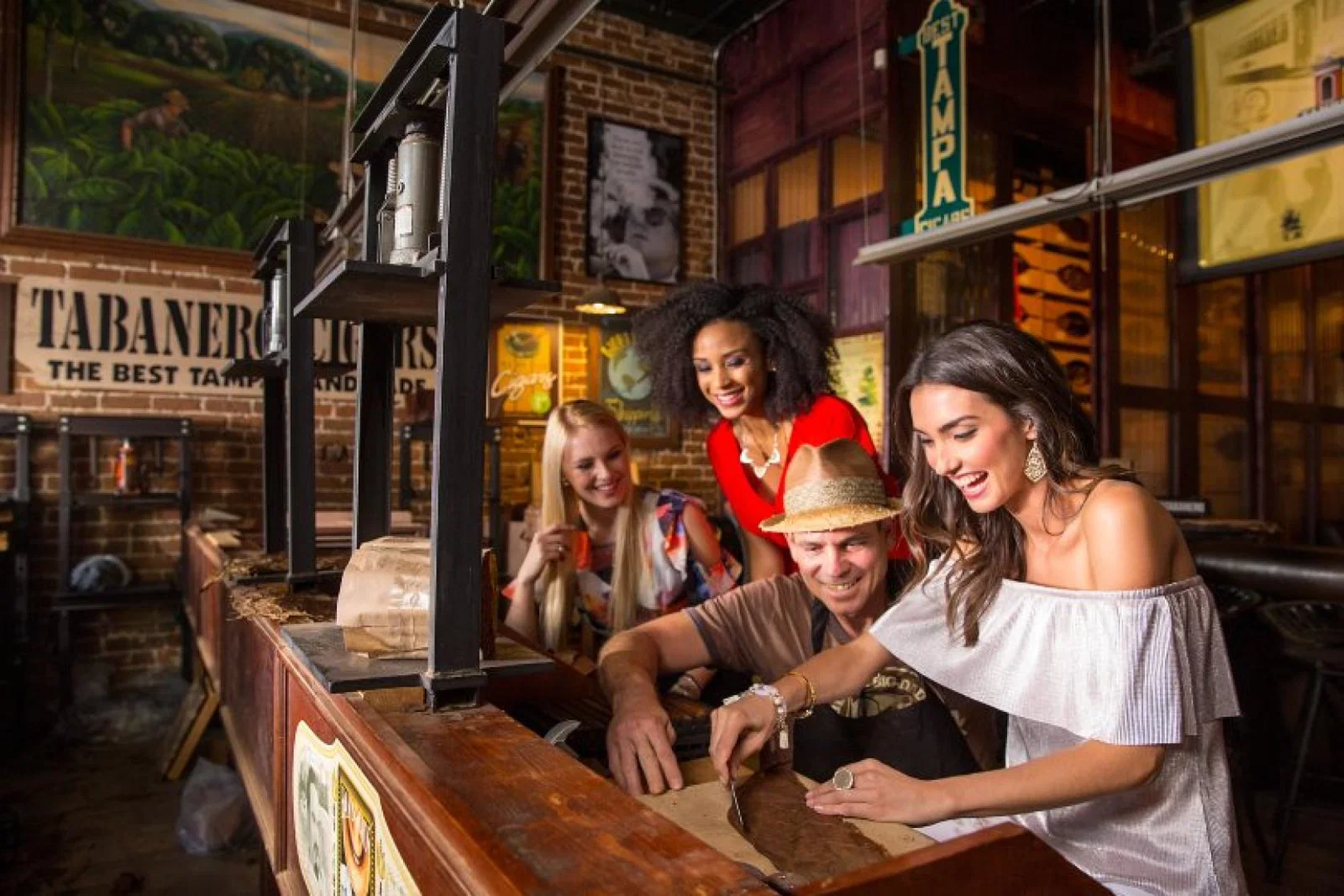 Tampa is a historic city built on the cigar trade, and visitors can discover how cigars are rolled by hand 