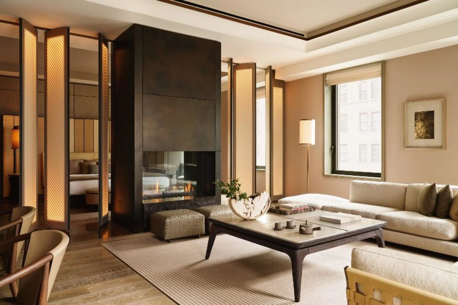 A corner suite at Aman New York, which opened in August. (Credit: Aman)