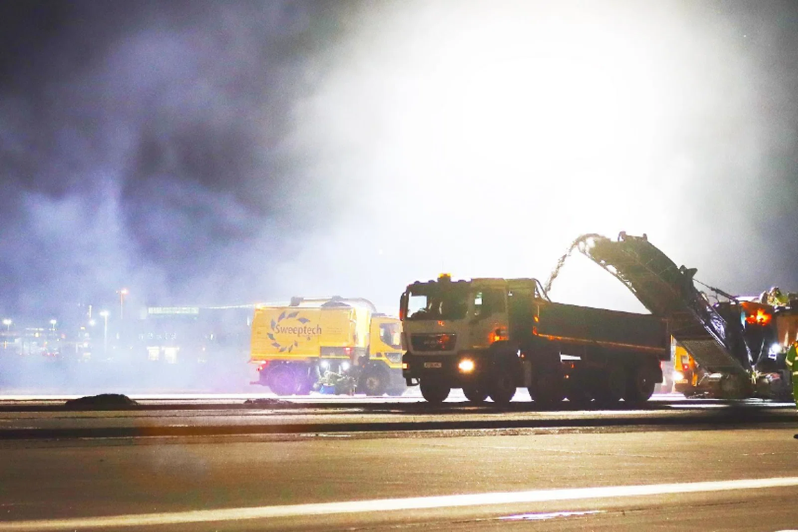 The airport has used 70% less asphalt – compared to previous resurfacing – to save on the amounts of embodied carbon used