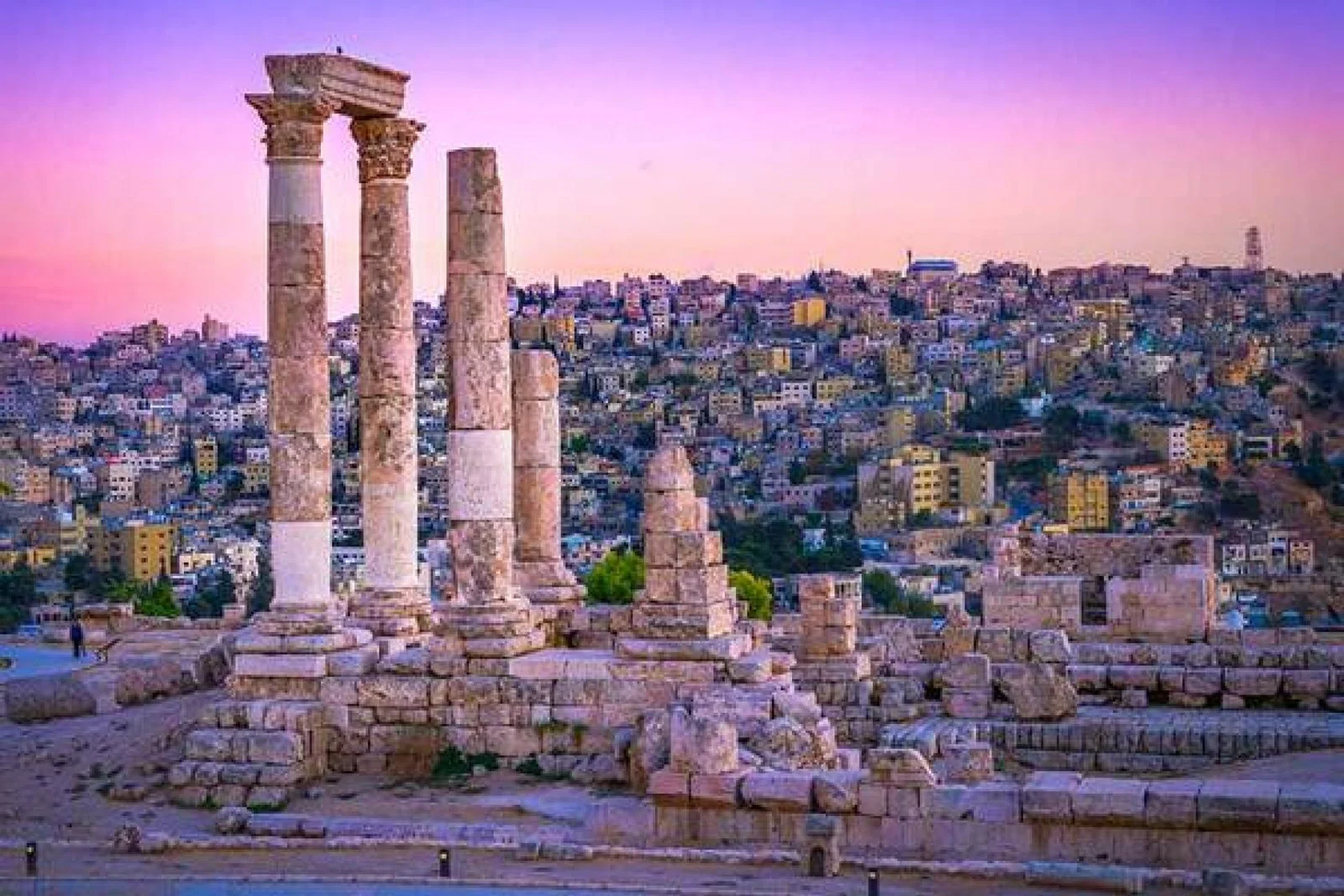 Amman, Jordan at dusk