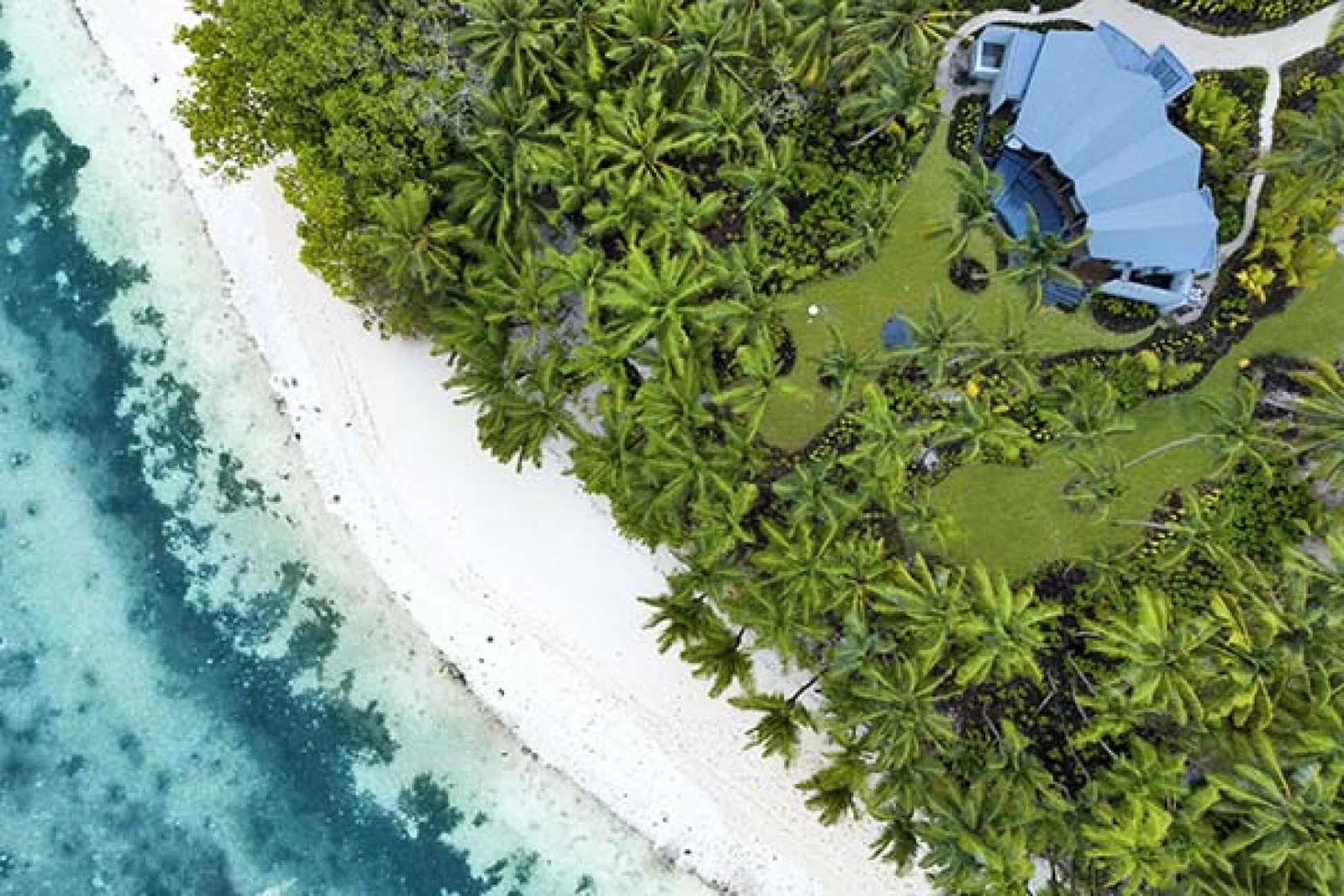 The Waldorf Astoria Seychelles Platte Island is located in a 14-kilometre-wide lagoon