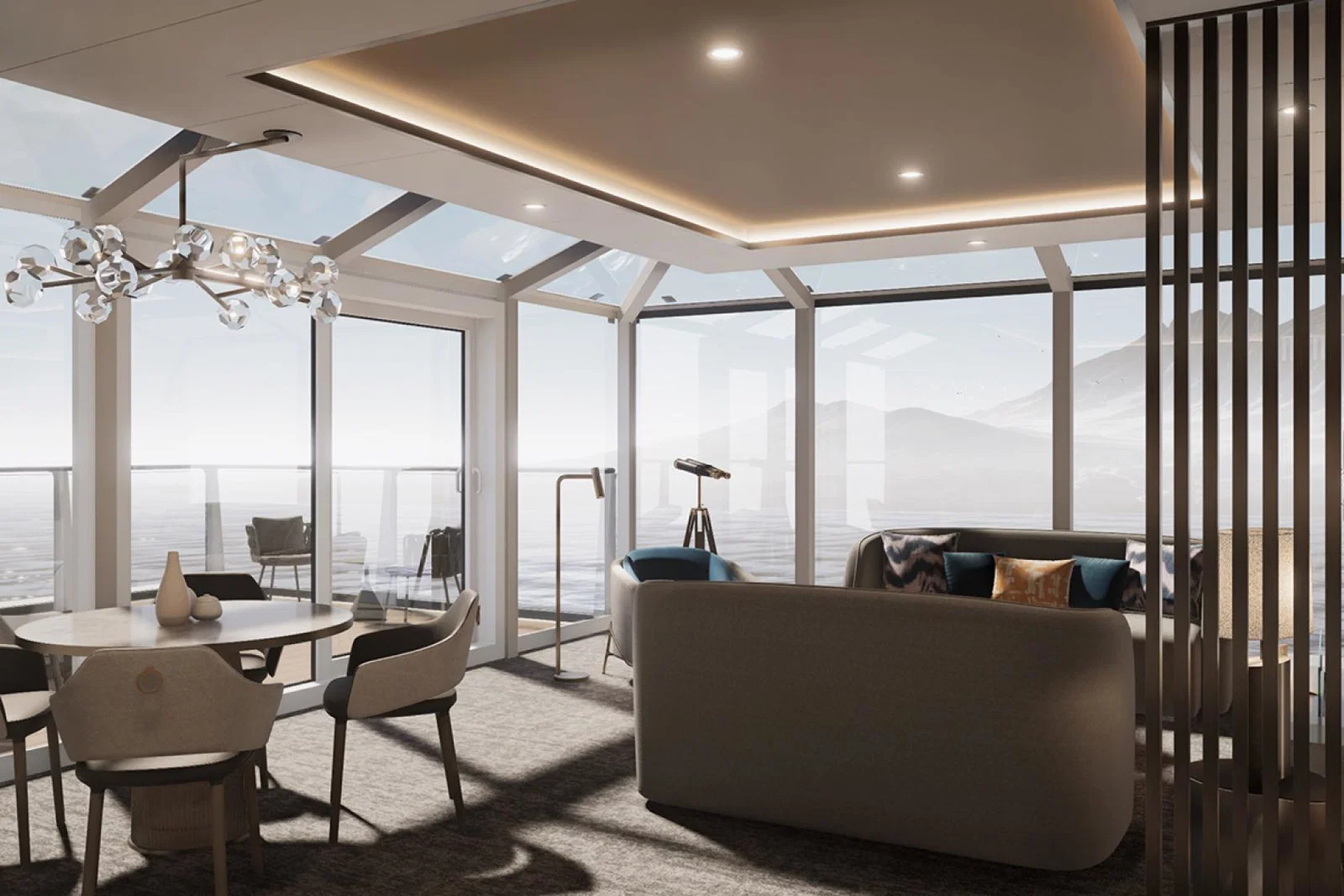 Silver Endeavour's Master Suites will feature vaulted windows. 