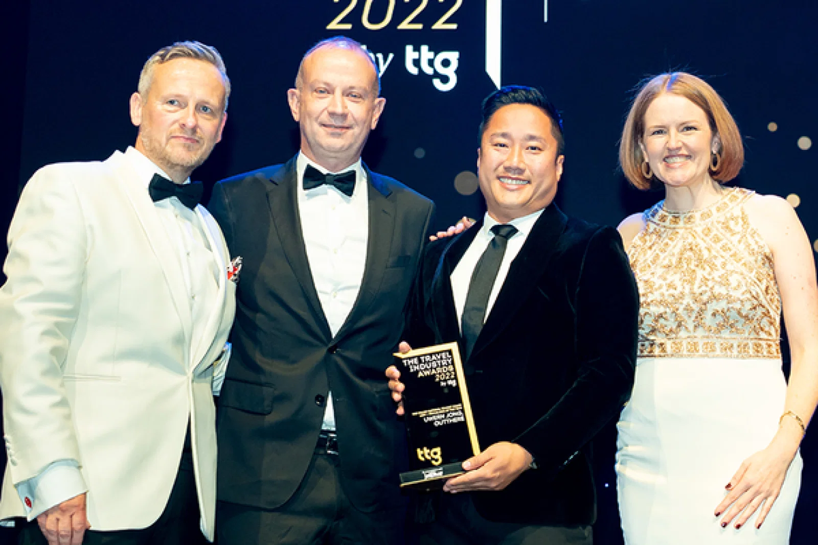 Uwern Jong (second right) was named LGBT+ Trailblazer of the Year in 2022