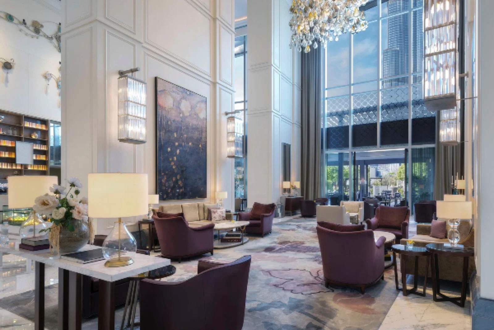 The lobby lounge at Kempinski the Boulevard Dubai