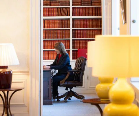 Chancellor Rachel Reeves reviews her speech ahead of the Autumn Statement