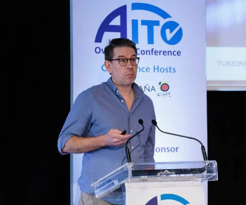 Martin Alcock speaking at the 2025 Aito conference