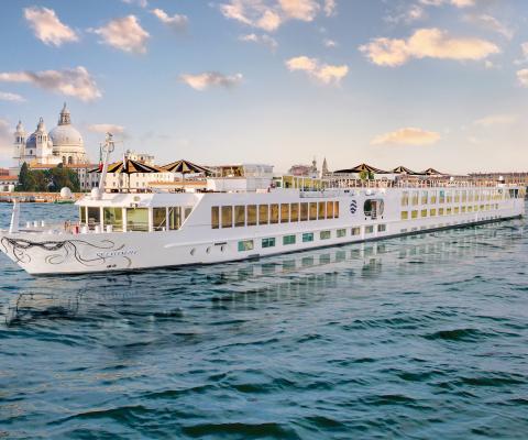 Uniworld Boutique River Cruises' luxurious Super Ship, La Venezia, in Italy