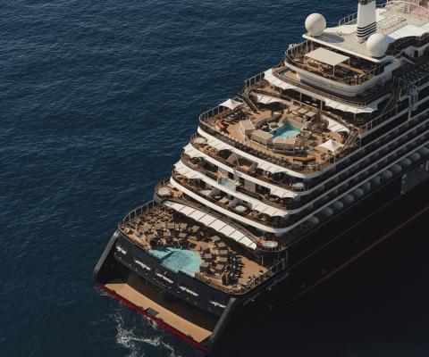 The exterior of a ship 