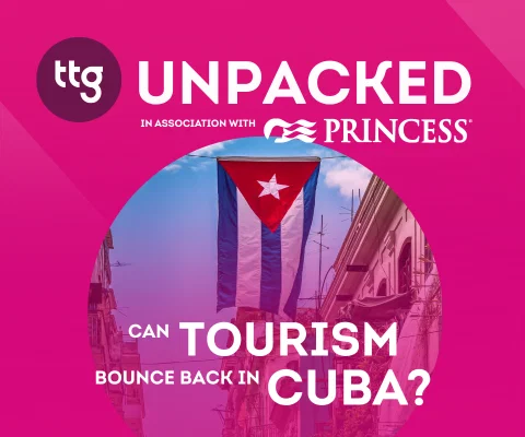 Unpacked by TTG podcast podcast featuring Cuba flag
