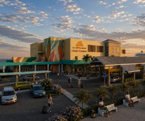Renderings for new cruise terminal in St Kitts