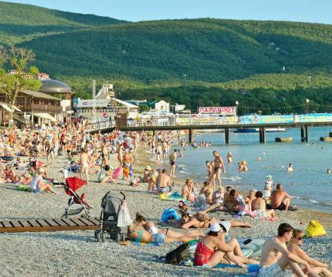 Kabardinka, Russia, tourists