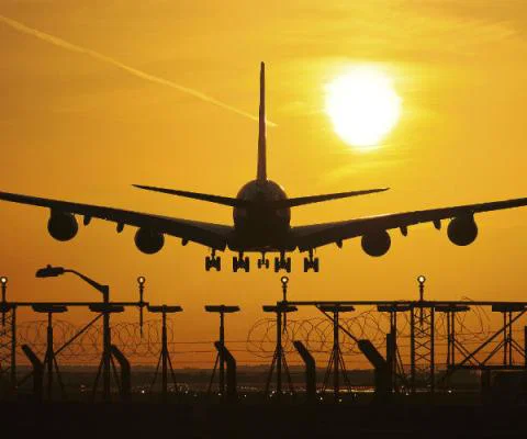 Heathrow, sunset