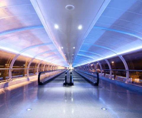 Manchester airport walkway