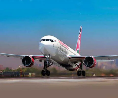 Kenya Airways jet taking off