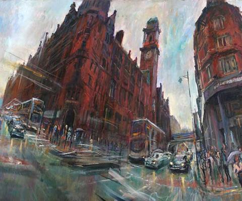 The Corner House, painting, Manchester city centre by Rob Pointon