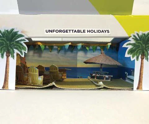 Holiday diorama cutout