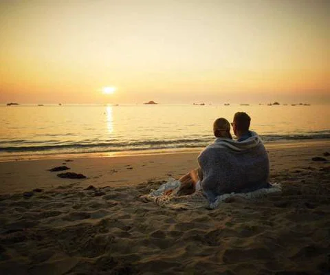 Cobo beach at sunset