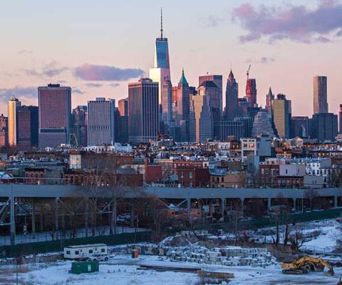 New York City view, winter