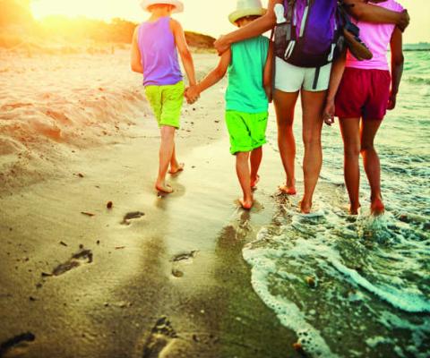 Family on a beach