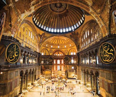 Inside Hagia Sophia, Istanbul, Turkey