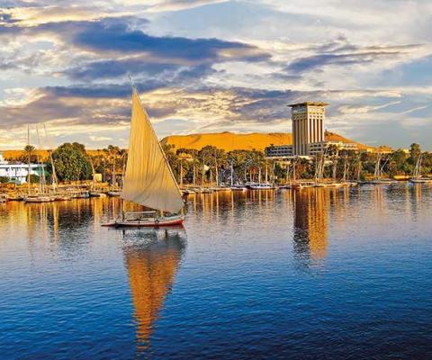 Sail boats on the Nile, Egypt