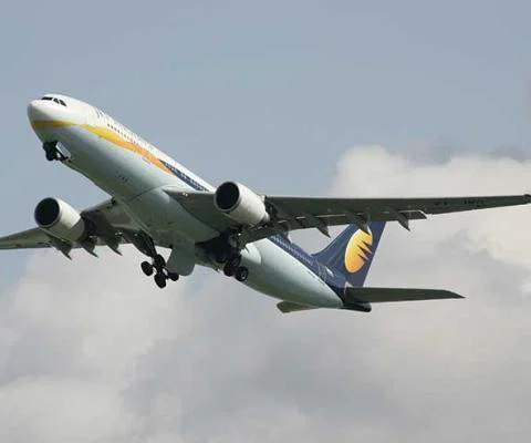 Jet Airways A330 taking off