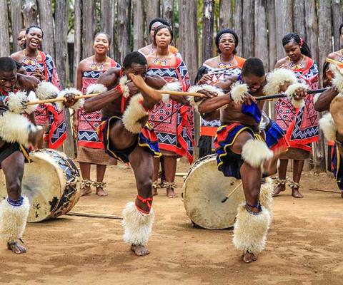 Swaziland Mantenga Reserve dancers