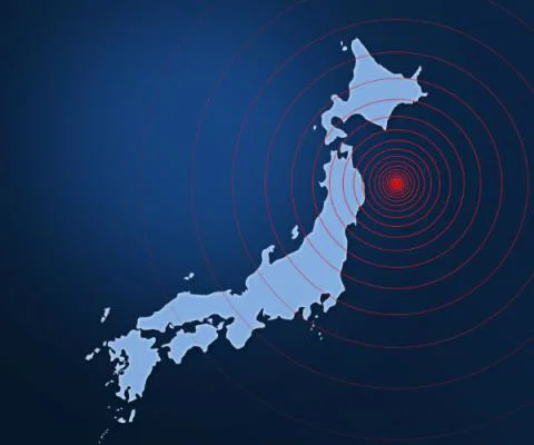 Japan earthquake map