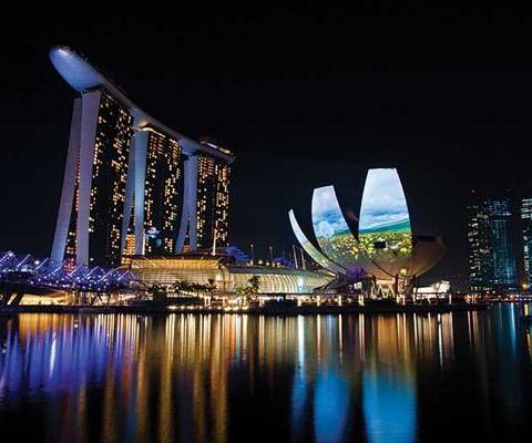 Singapore Skyline at night
