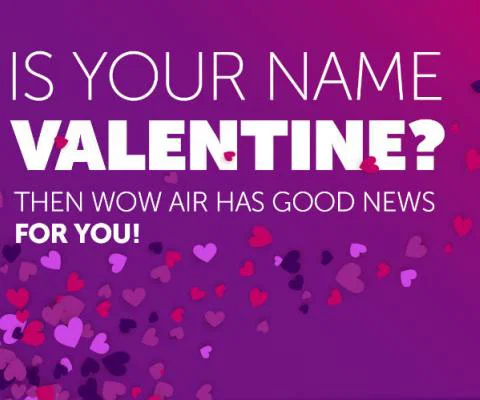 WOW air Valentine promotion