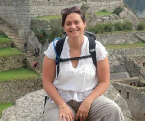 Vicky Smith at Macchu Pichu in Peru