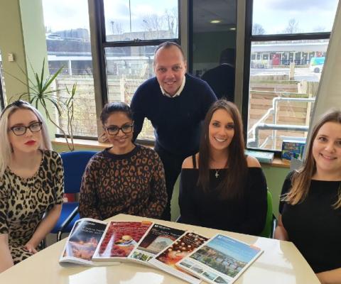 (L-R): Danielle Carroll, Zareen Ruhomally, Richard Forde, Vicky Coope and Zoe Cowlard
