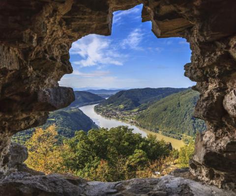 Danube river seen from the Wachau region