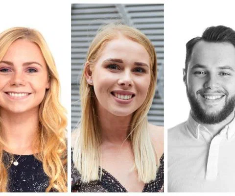 Left to right: Jasmine Boothroyd, Charlotte Wright and Alex Newlin