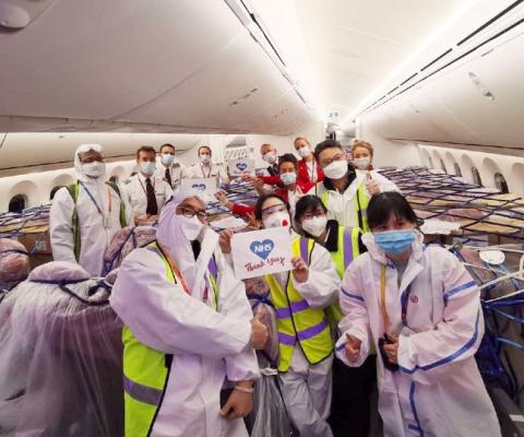 Virgin Atlantic has operated special flights to carry medical equipment