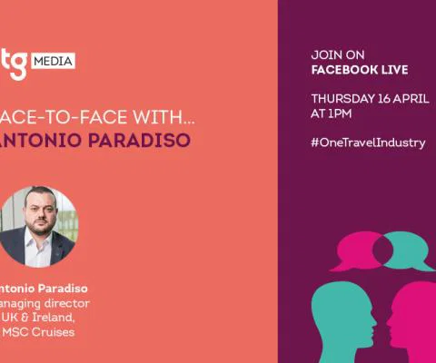 MSC's UK and Ireland boss Antonio Paradiso will join TTG's Face to Face programme