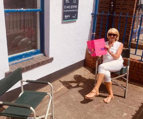 TravelTime World will put its terrace to use for appointments (Pictured: director Jackie Steadman)